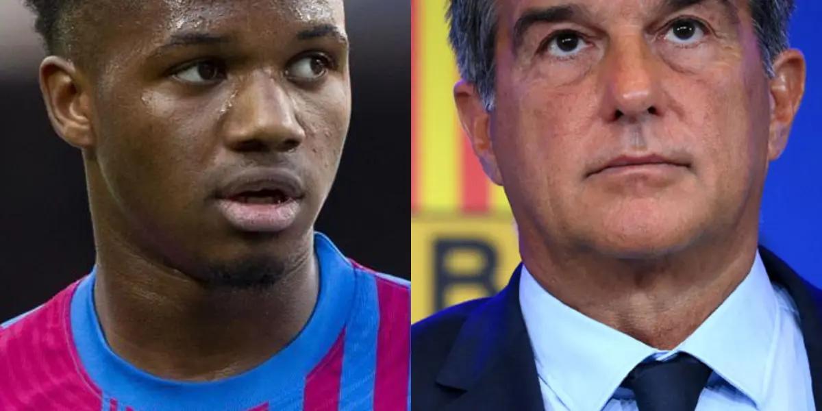 Ansu Fati jugo esta noche de nueve y no tuvo una buena actuación