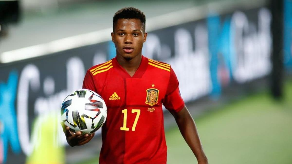 Ansu Fati le da la victoria parcial al seleccionado español.