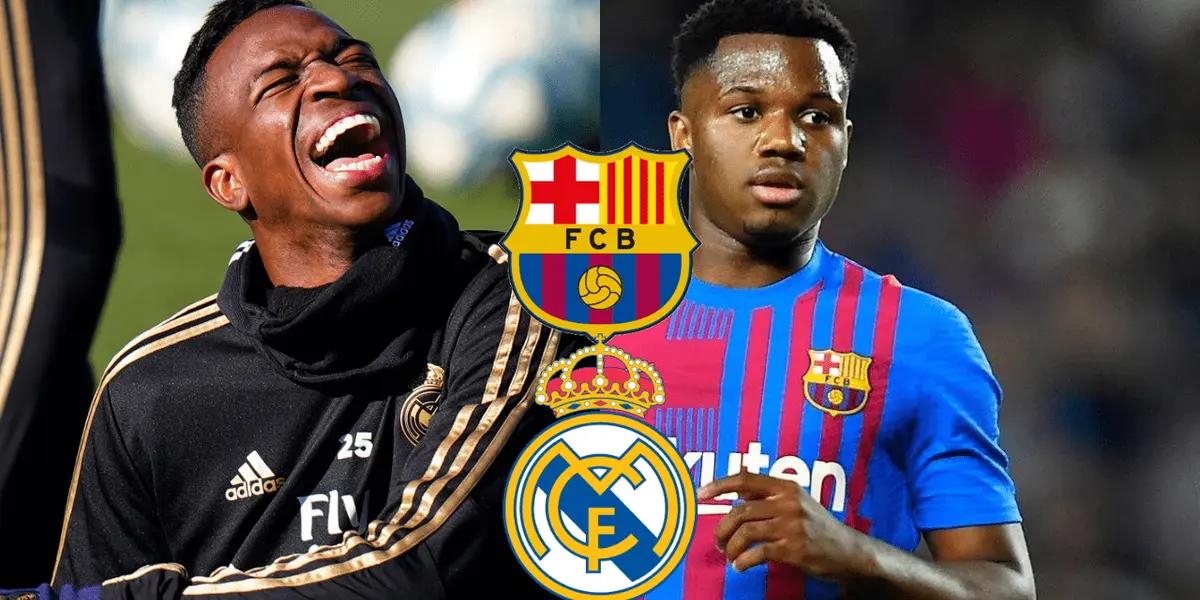 Ansu Fati le da una lección de humildad a Vinicius Jr.