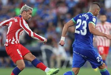 Antoine Griezmann quedó sorprendido de este jugador del Getafe, luego del amargo empate del Atlético de Madrid en casa