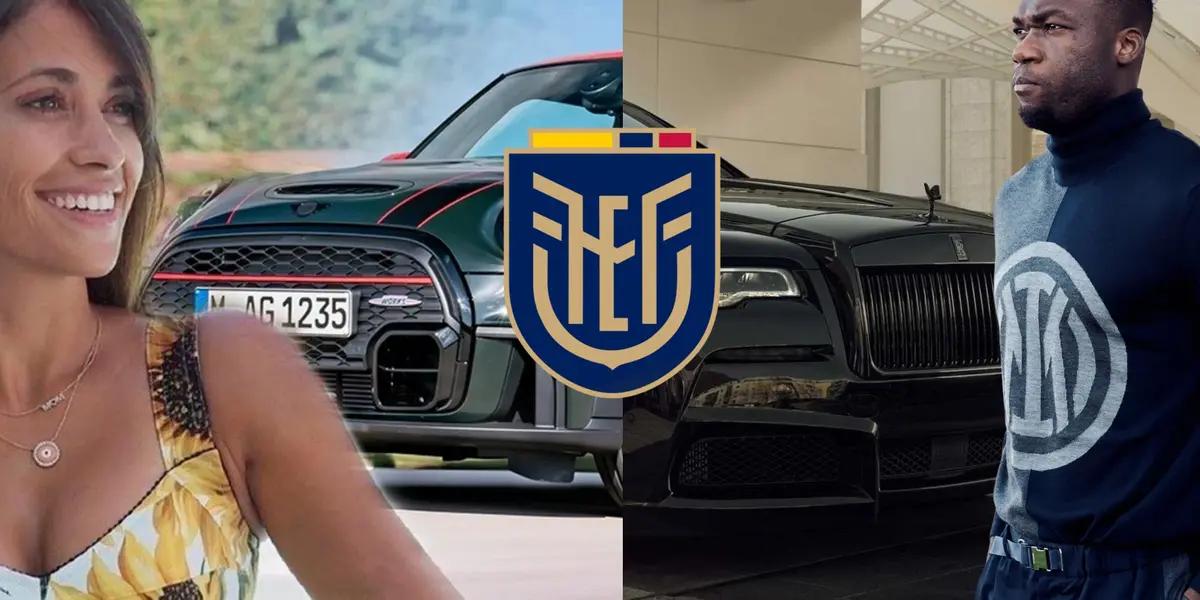 Antonella Rocuzzo se pasea por Paris con un auto sencillo, a difencia de otros futbolistas que tienen menos nivel económico pero muestran más.