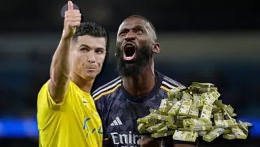 Antonio Rüdiger y Cristiano Ronaldo