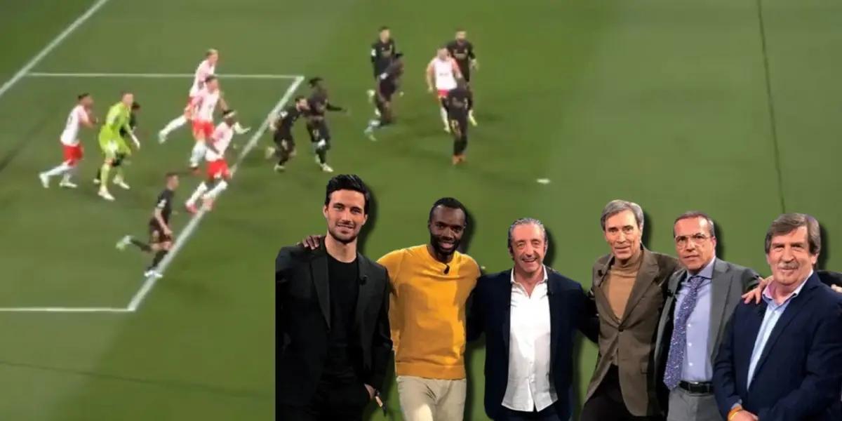 Anularon gol legítimo a Leipzig vs Madrid y en El Chiringuito dieron esta excusa