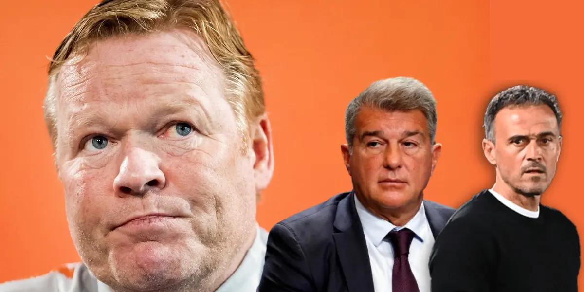 Apareció Koeman y mira lo que dijo de Laporta y Luis Enrique tras PSG-Barca