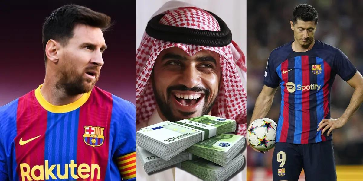 Arabia también quiere llevarse a Robert Lewandowski y esta fortuna quiere FC Barcelona mientras Lionel Messi espera expectante