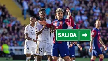 Araújo y Tchouameni en el último entrenamiento entre FC Barcelona y Real Madrid.