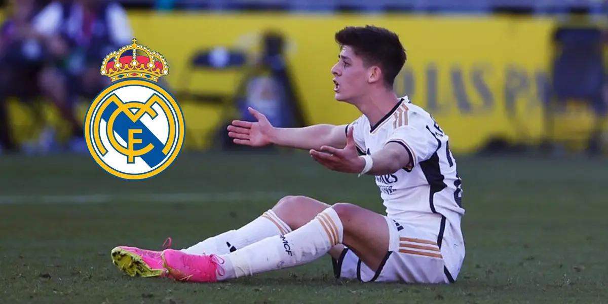 Arda Güler en un partido con el Real Madrid