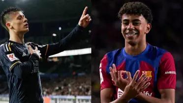 Arda Guler, jugador del Real Madrid, y Lamine Yamal del FC Barcelona