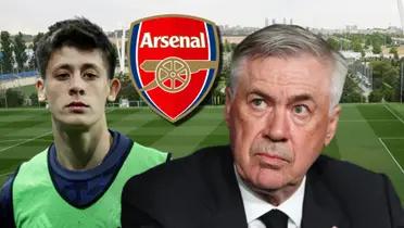 Arda Guler y Carlo Ancelotti del Real Madrid