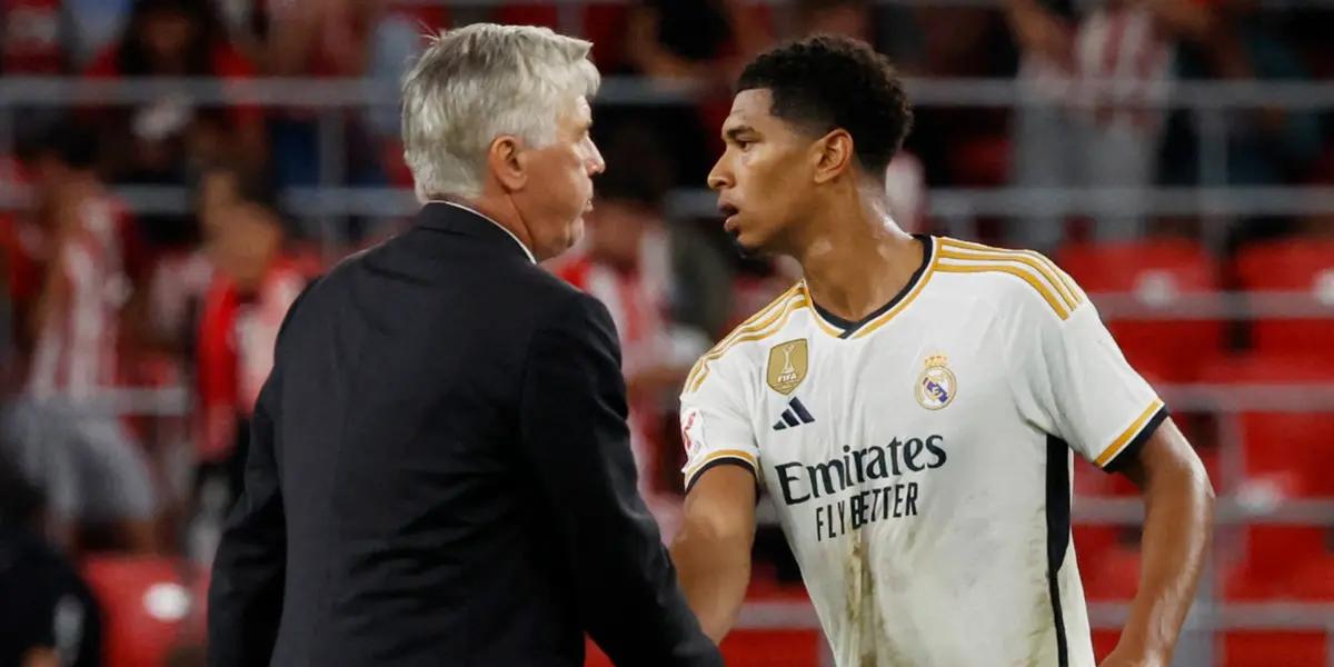 Así defendió Ancelotti a Bellingham luego que Gil Manzano lo expulsó por reclamar