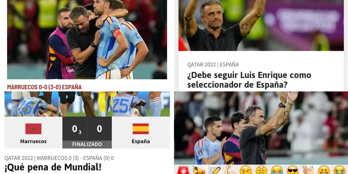 Así informó el mundo y los principales medios españoles la penosa derrota de la selección de Luis Enrique.