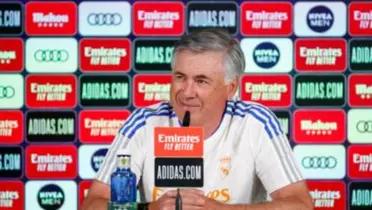 Así se lavó las manos Ancelotti, tras el gol anulado al Leipzig ante el Madrid