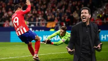 Atlético de Madrid no pudo chutar un penal porque le cobraron fuera de juego a Morata ante Athletic