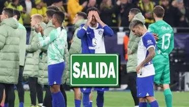 Atlético de Madrid tras perder en cuartos de final ante Borussia Dortmund en Champions League