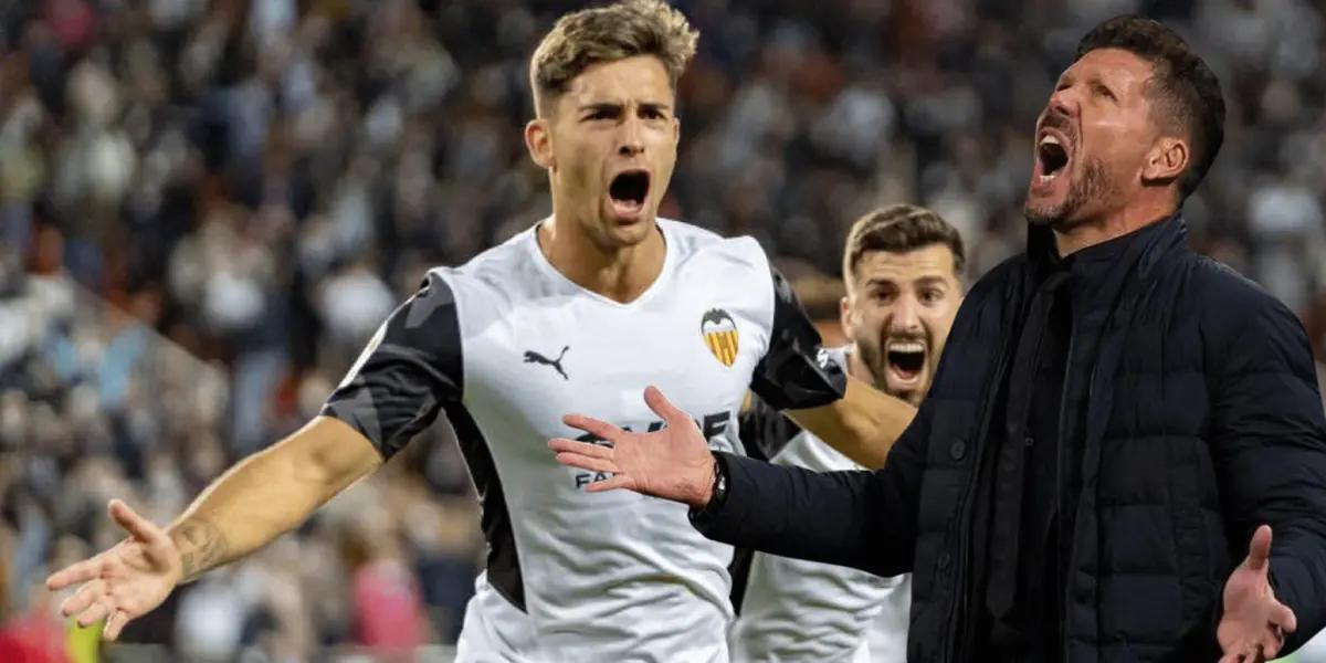 Atlético de Madrid amanece abajo del marcado contra Valencia FC por un gol tempranero