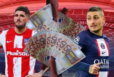 Atlético de Madrid necesita un mediocentro y Diego Simeone quiere a Marco Verratti
