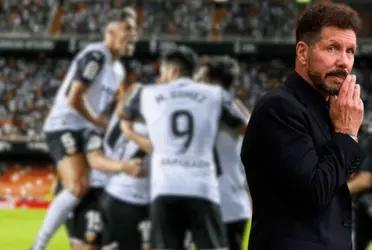 Atlético de Madrid tuvo un partido para el olvido contra Valencia y Diego Simeone puede solo rescatar un punto positivo