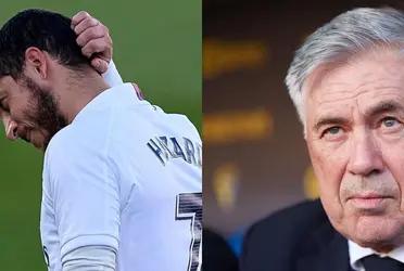 Aún con el partido definido, Carlo Ancelotti no le dio ni un minuto de juego a Eden Hazard quien podría irse antes del final del mercado de pases.