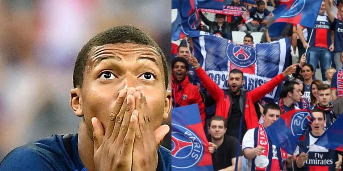 Aunque rechazó al Real Madrid para quedarse en el Paris Saint-Germain, la aficion del club parisino le daría la espalda a Kylian Mbappé ya que este querría a Neymar fuera del club.