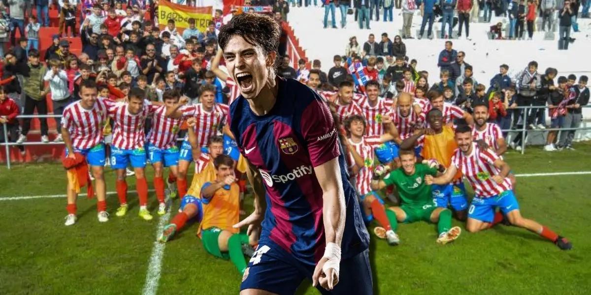 Barbastro anotó un gol histórico al poderoso FC Barcelona, para acortar las diferencias en el marcador