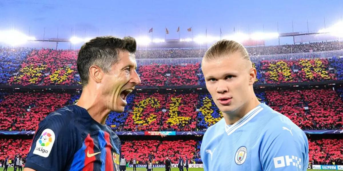 Barça quiere a Haaland para competir con Mbappé, la reacción de Lewandowski