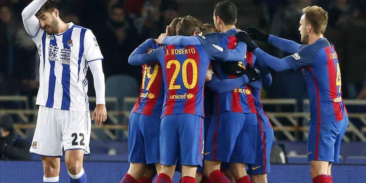 Barcelona visita a la Real Sociedad en el Reale Arena por la jornada n° 33 de La Liga Santander, este jueves a las 21.30 luego de caer ante Cádiz en el Camp Nou el equipo azulgrana busca recomponerse.