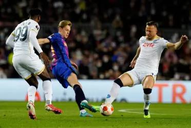 Barcelona y Napoli empataron 1 a 1 en el Camp Nou por el partido de ida correspondiente a los dieciseisavos de final de la UEFA Europa League.