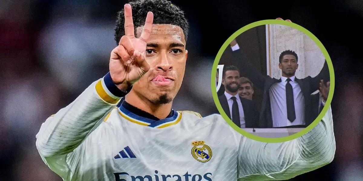 Bellingham con la camiseta del Real Madrid.