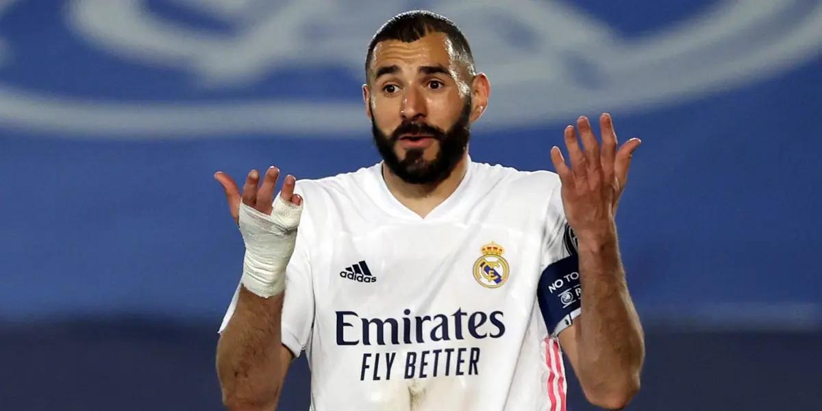 Benzema pide por Kylian Mbappé.