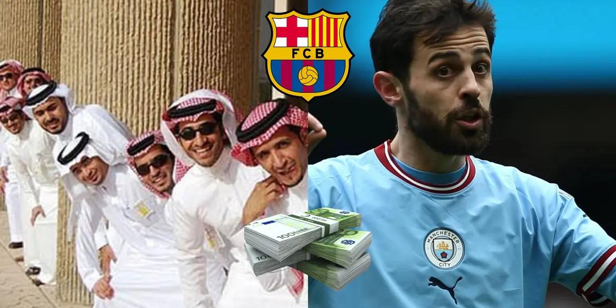 Bernardo Silva era uno de los apuntados para Xavi Hernández en FC Barcelona pero su futuro podría estar en Arabia Saudita