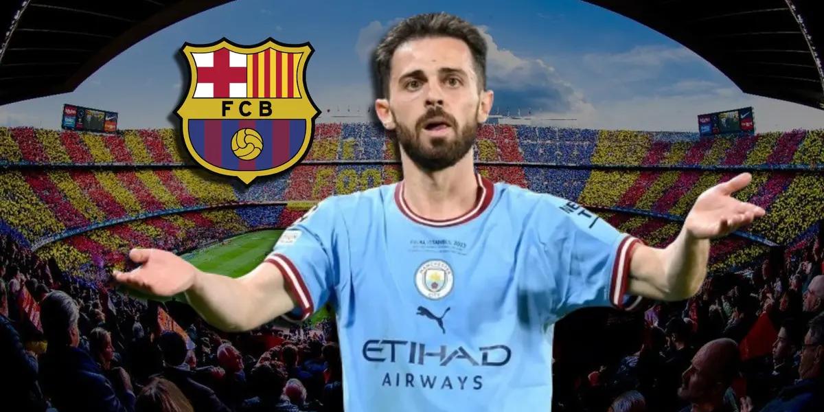 Bernardo Silva vistiendo la camiseta de Manchester City.