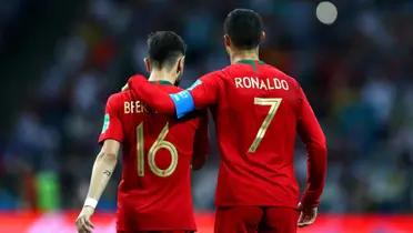 Bruno Fernandes y Cristiano Ronaldo / Foto: AS