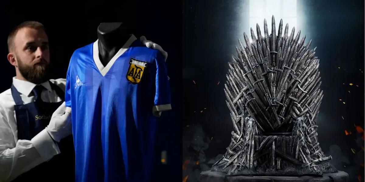 Camiseta Maradona y Trono de Hierro Foto: Voz de América y Pinterest