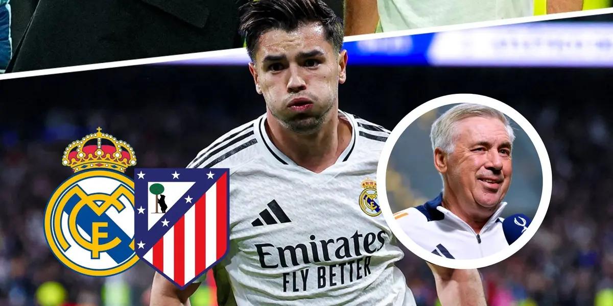 Carlo Ancelotti - Brahim Díaz (Foto: X)