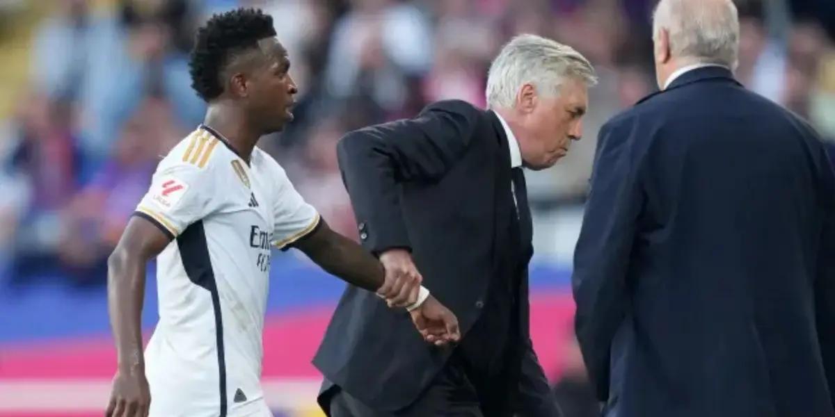 Carlo Ancelotti celebró el tanto de Vinicius en el Real Madrid en Champions League, más que el de Brahim Díaz y Rodrygo