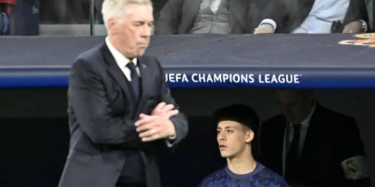 Carlo Ancelotti con Arda Guler en el Real Madrid