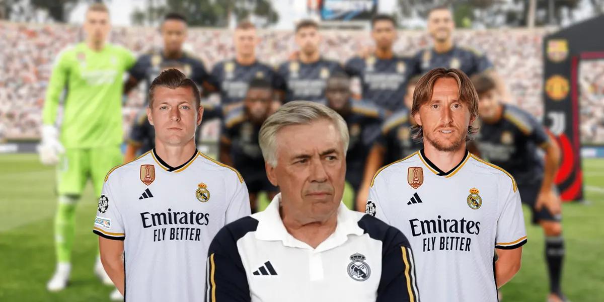 Carlo Ancelotti decidió que ambos futbolistas no sean de la partida en el debut.