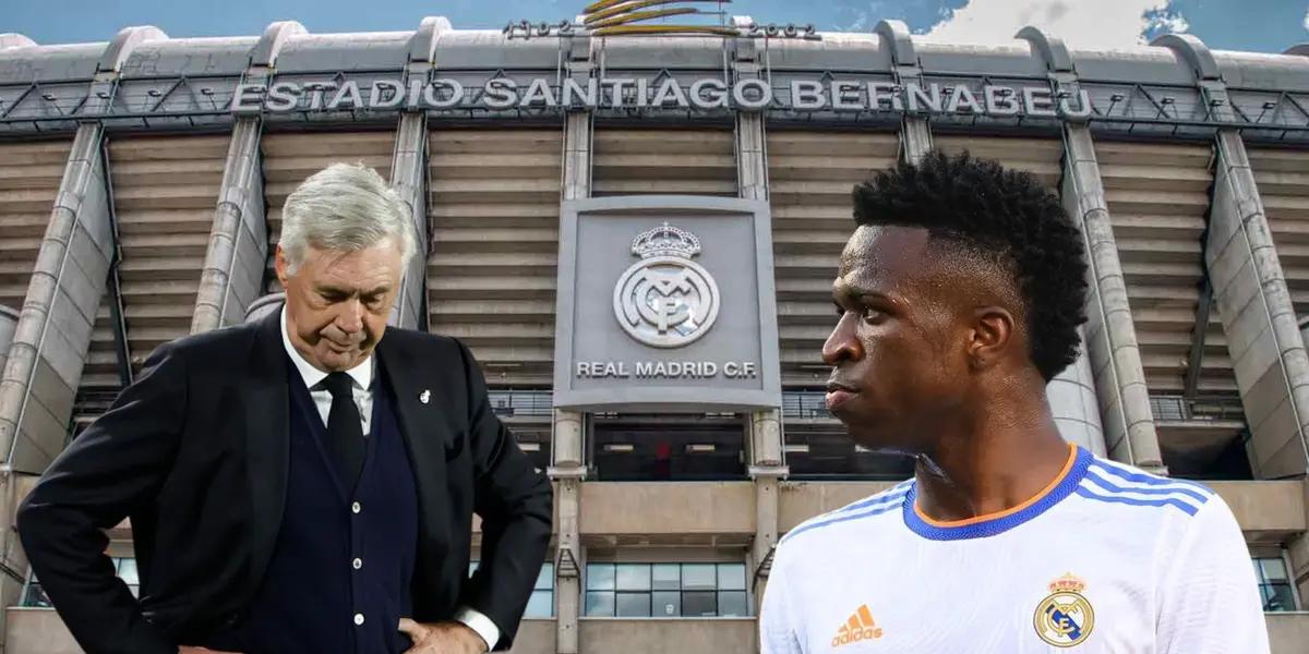 Carlo Ancelotti fue duro en conferencia de prensa por el error de Vinicius y luego intentó enmendar su error