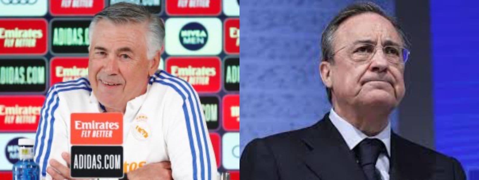 Carlo Ancelotti ha ironizado respecto a la falta de un delantero que pueda respaldar a Karim Benzema dejando expuesto a Florentino Pérez.