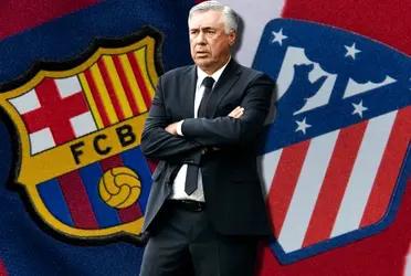 Carlo Ancelotti habló sobre el partido que disputará el Atlético de Madrid contra el FC Barcelona
