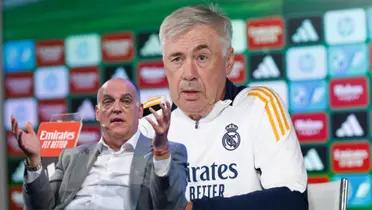 Carlo Ancelotti - Javier Tebas (Foto: X)