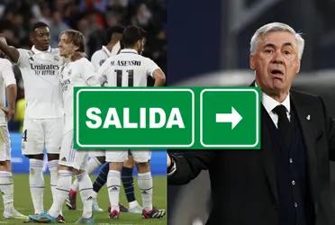 Carlo Ancelotti podría dejar Real Madrid el próximo año y con él podría salir otros tres jugadores del actual plantel