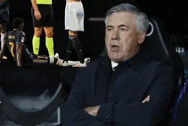 Carlo Ancelotti tiene en mente los partidos que su delantero se perderá tras la dolencia sufrida con Celta de Vigo