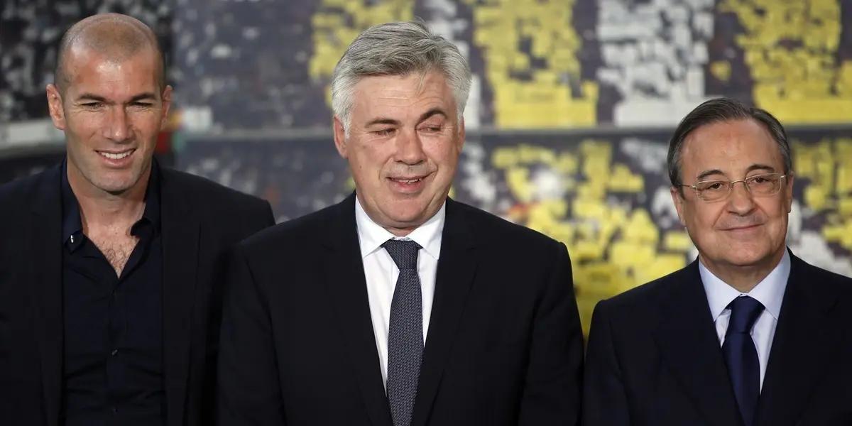 Carlo Ancelotti no tiene segura su estancia en Real Madrid, Florentino Pérez ya movió fichas por Zinedine Zidane
