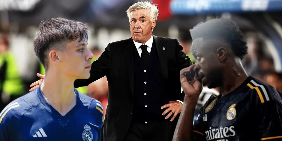 Carlo Ancelotti tomó una nueva decisión con Arda Güller respecto a la lesión de Vinicius