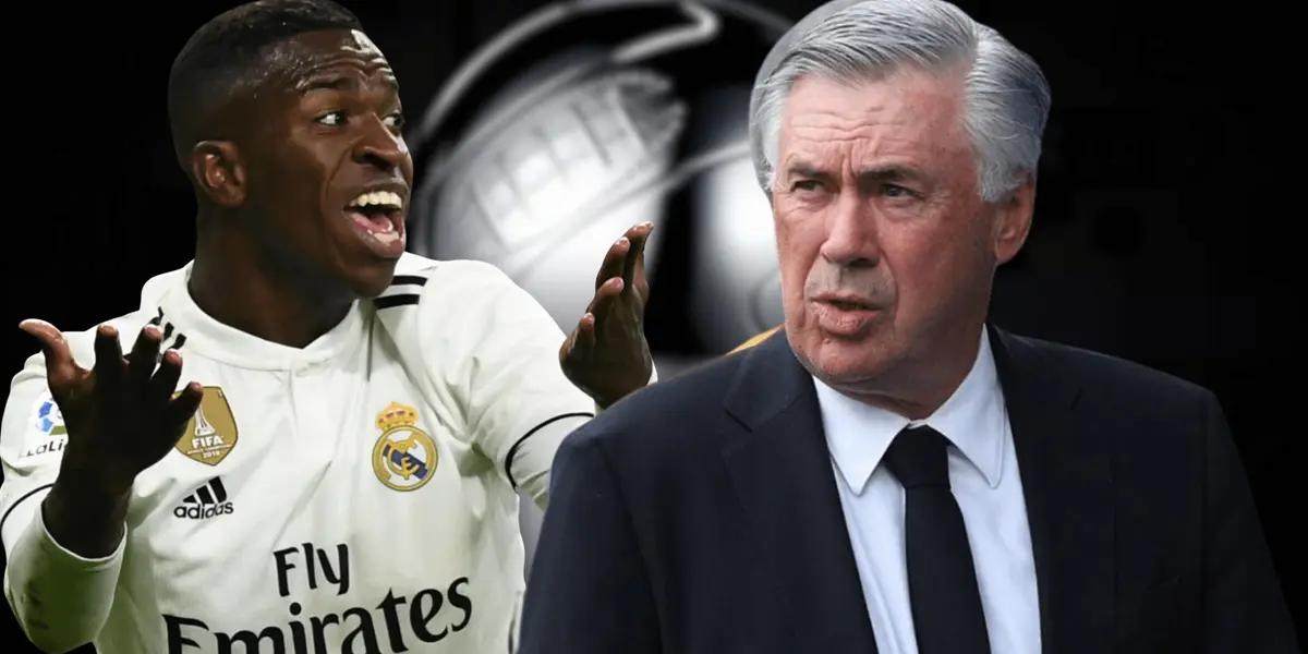 Carlo Ancelotti tuvo una humorada para responder sobre la ausencia de Vinicius a los premios The Best