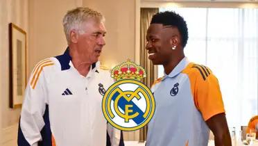 Carlo Ancelotti - Vinicius Jr. (Foto: X)