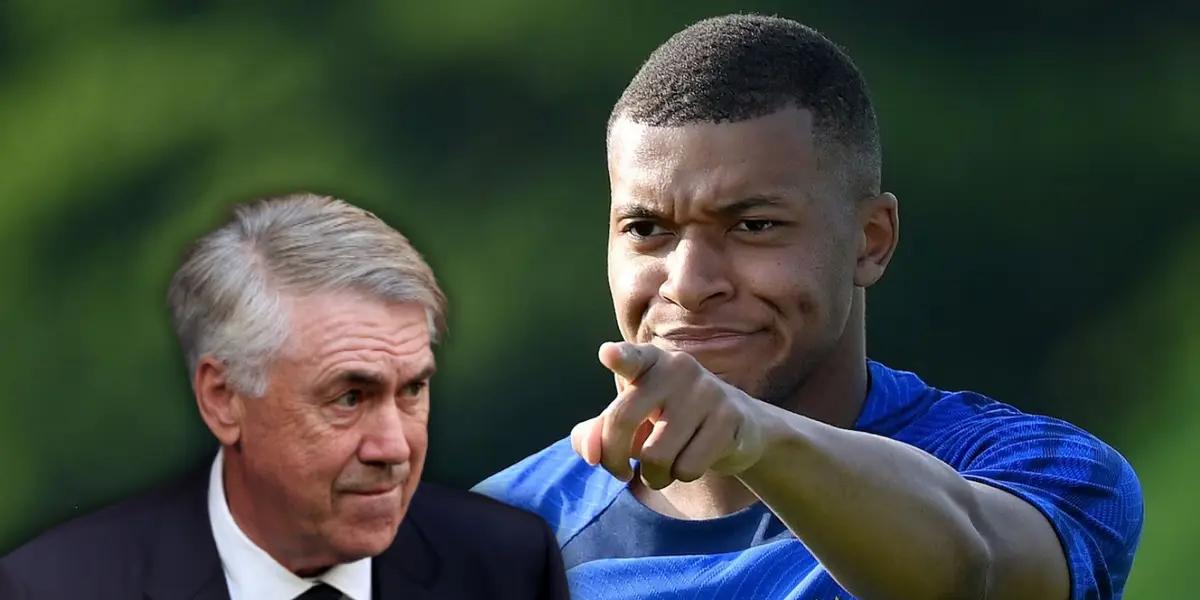 Carlo Ancelotti y Kylian Mbappé Foto: Marca y AS