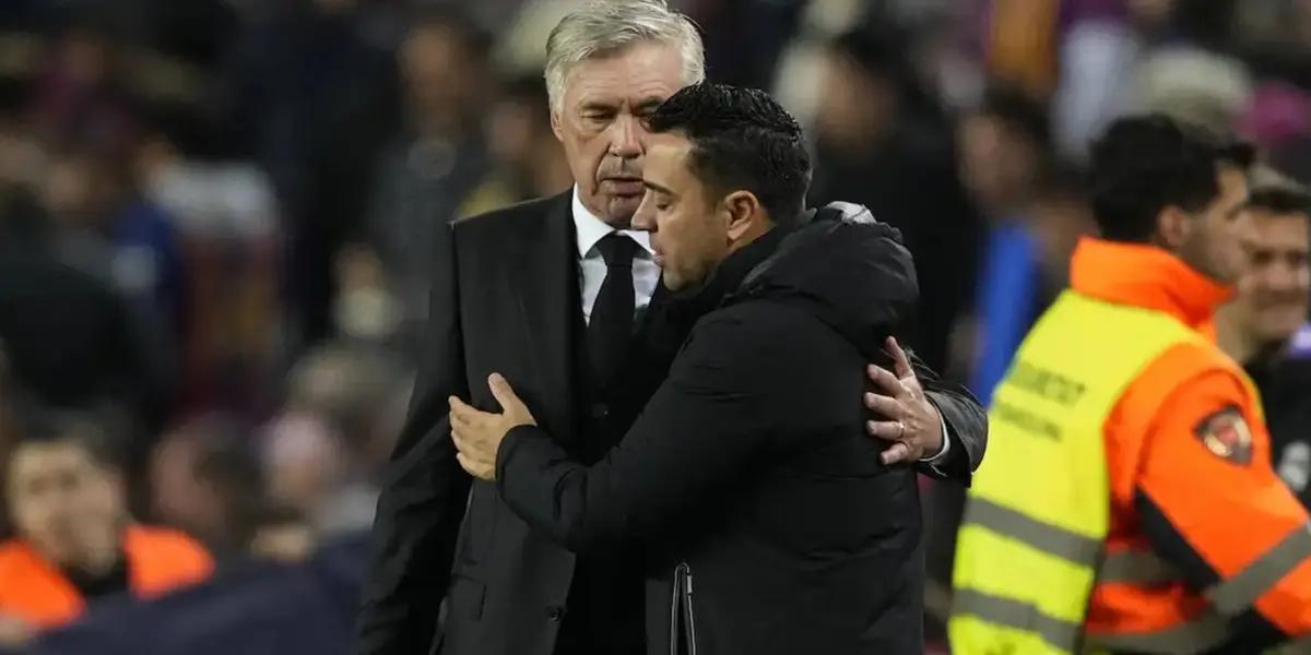 Carlo Ancelotti y Xavi, entrenadores de Real Madrid y FC Barcelona