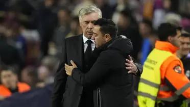 Carlo Ancelotti y Xavi, entrenadores de Real Madrid y FC Barcelona